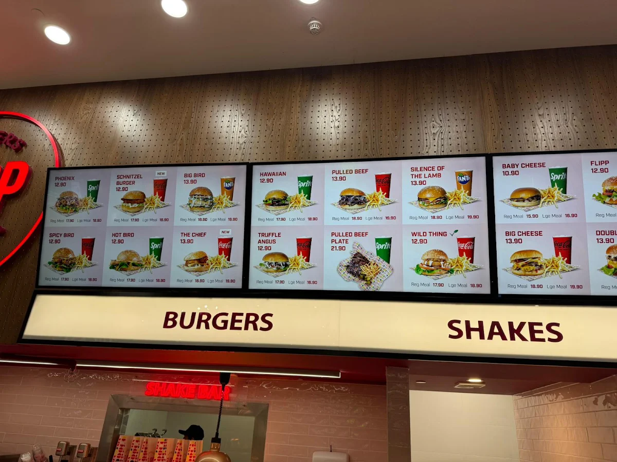 Menu, Flipp Burgers / Merrylands