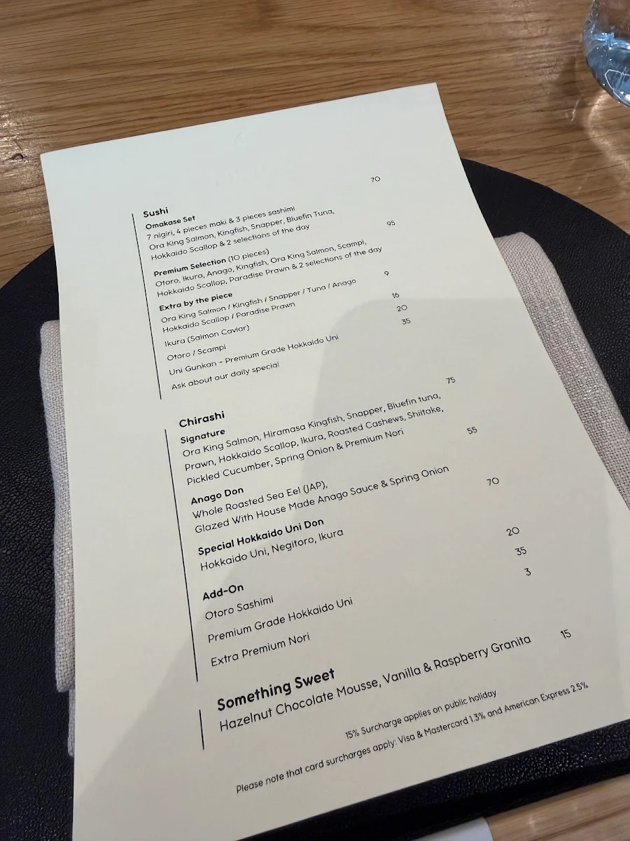 Menu, UMINONO