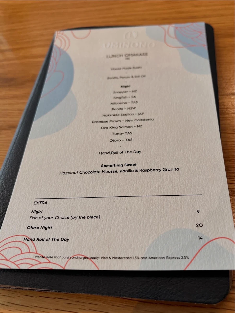 Menu, UMINONO