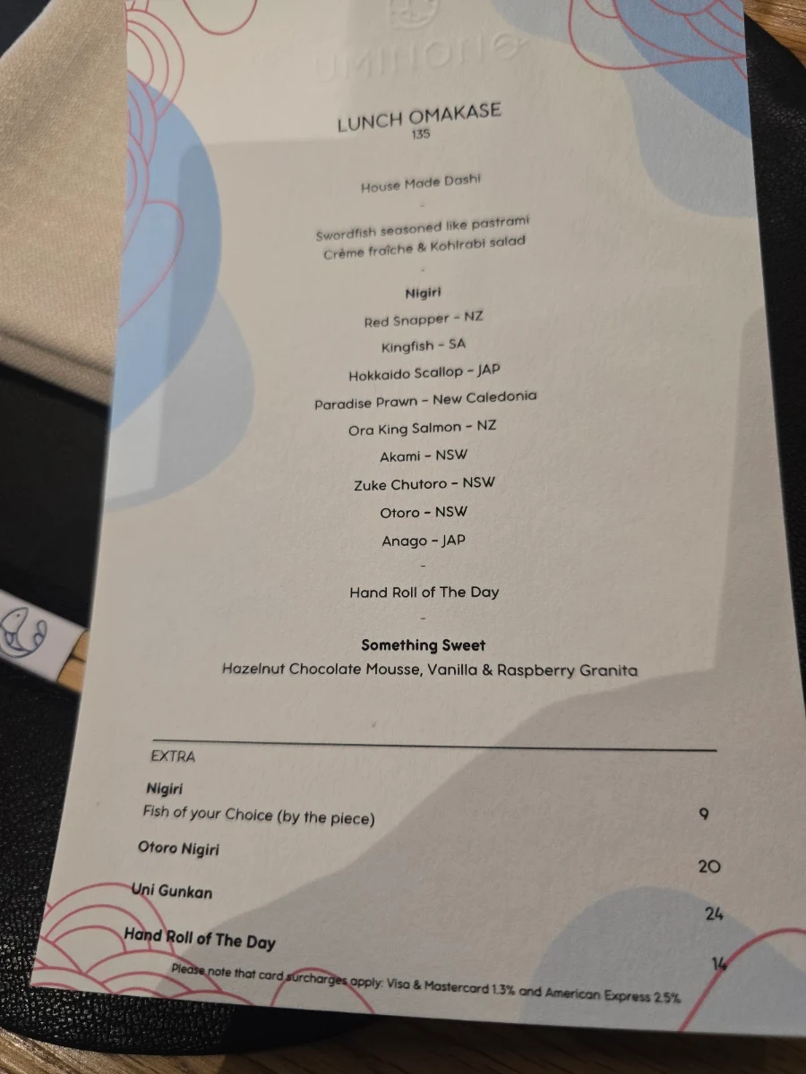 Menu, UMINONO