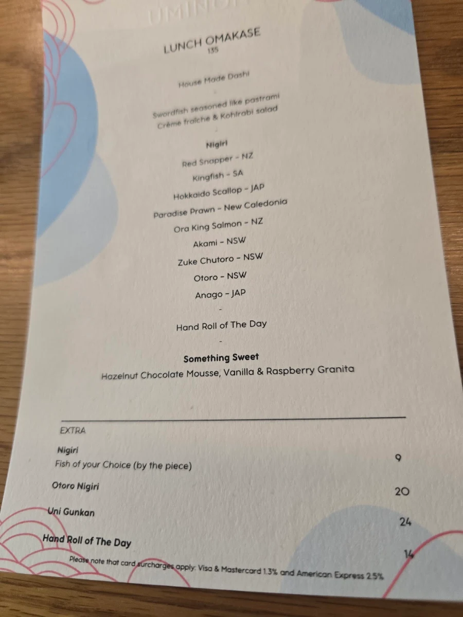 Menu, UMINONO