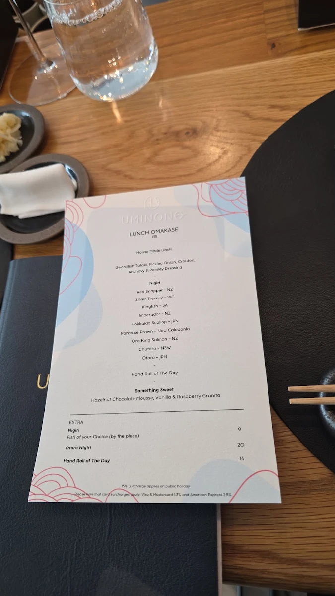 Menu, UMINONO
