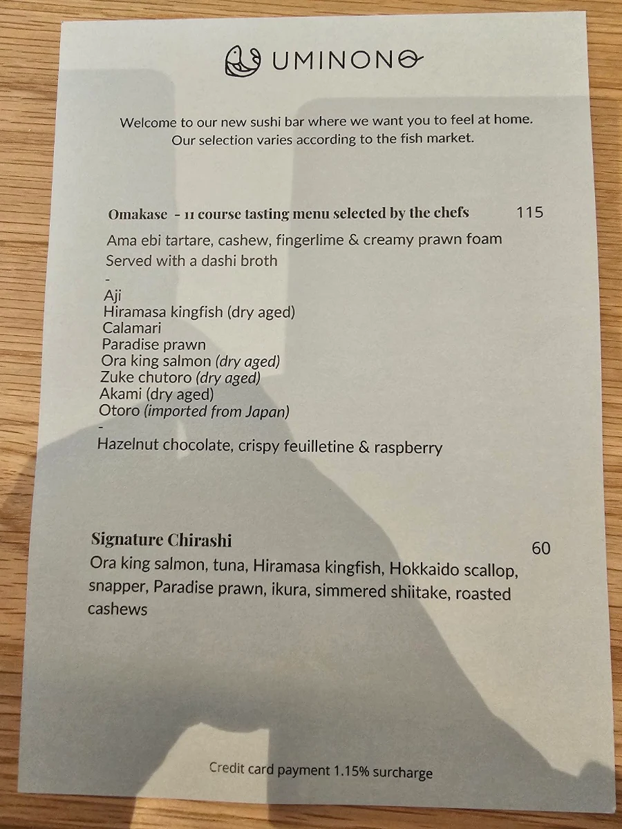 Menu, UMINONO