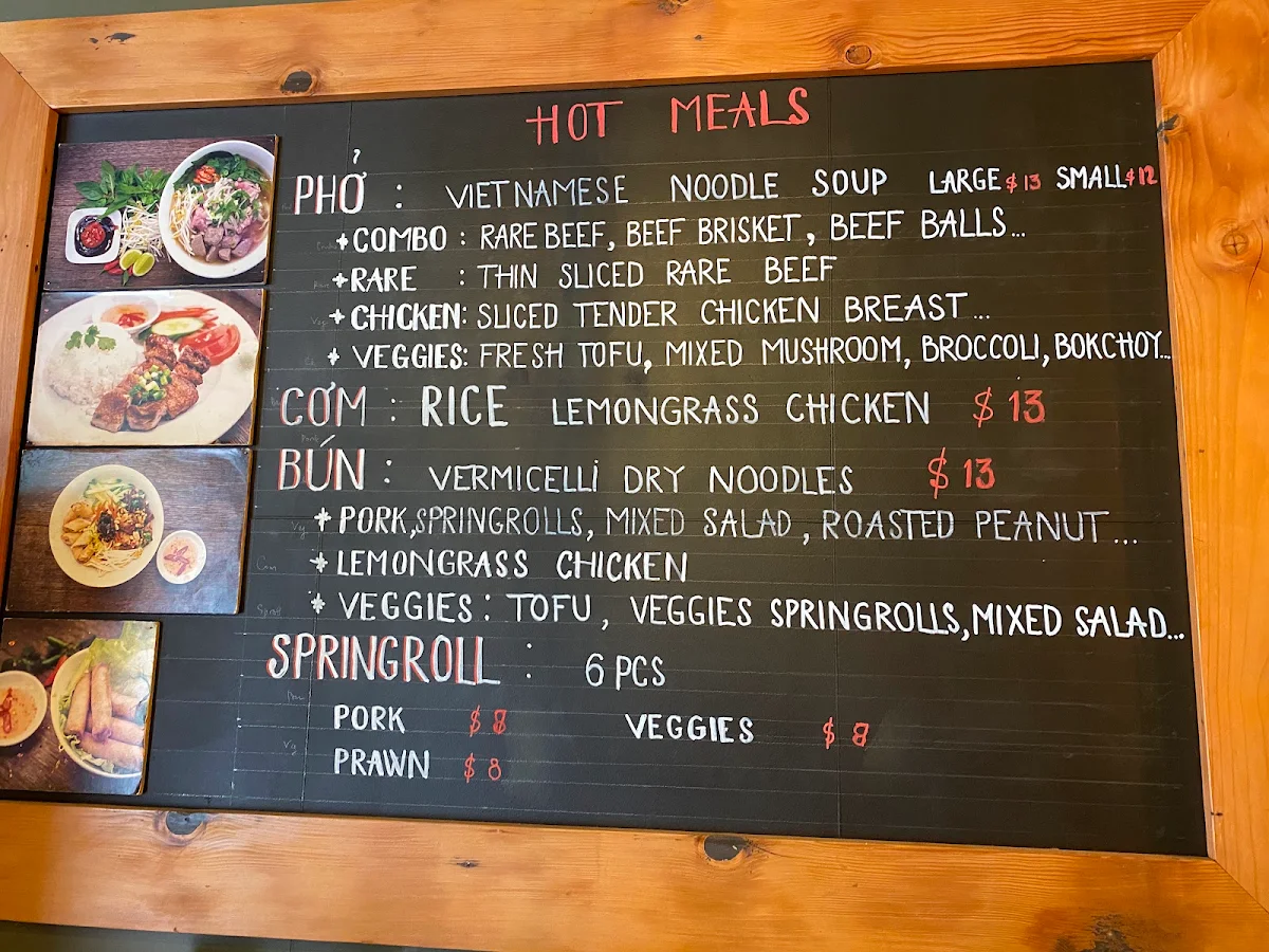 Menu, SoHo Restaurant Balaclava