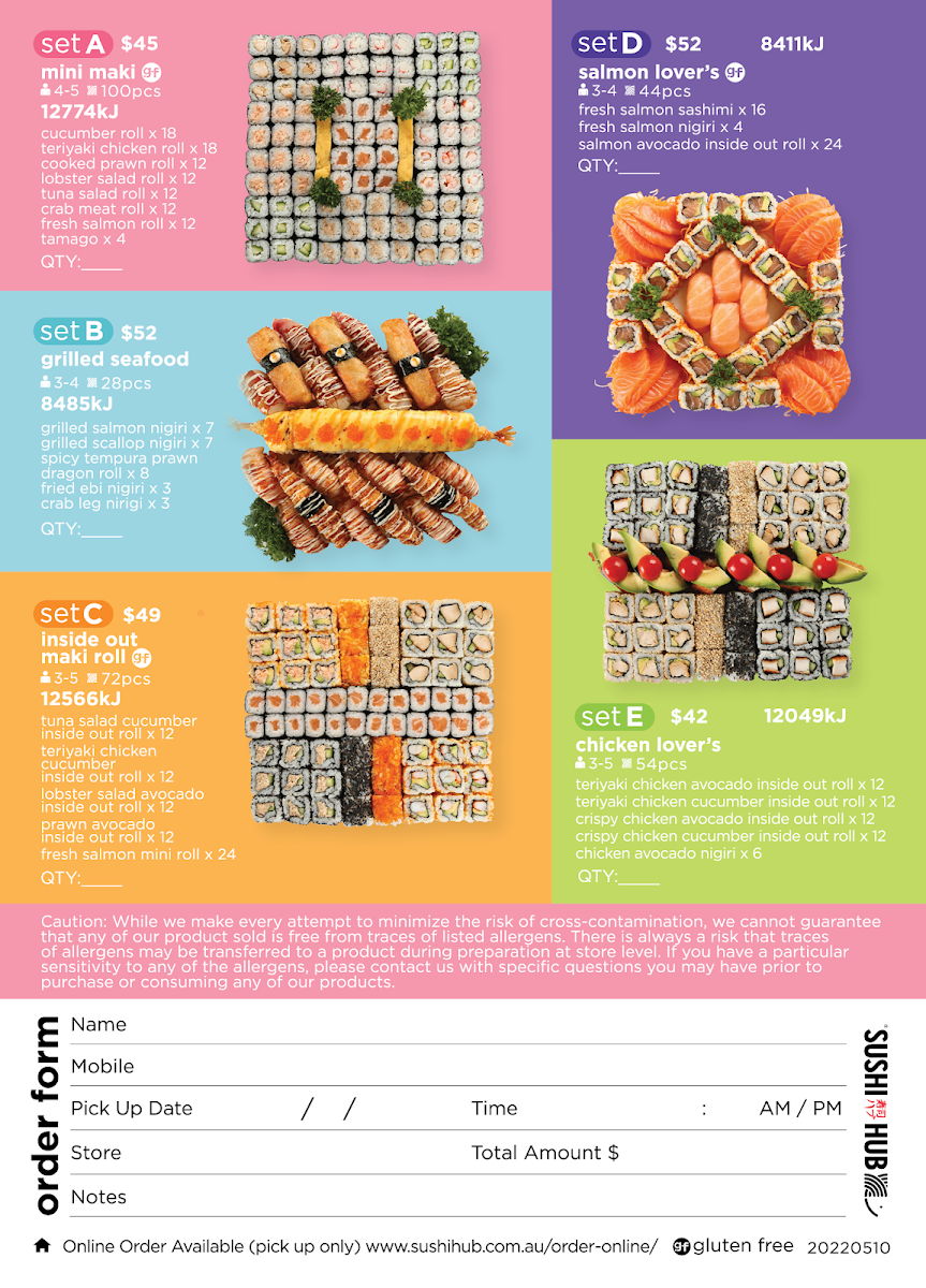 Menu, Sushi Hub Carousel 1