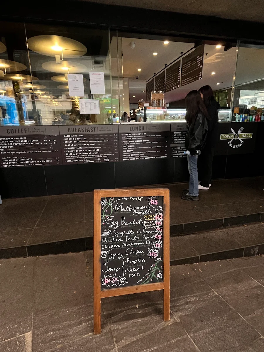 Menu, Town Hall Espresso