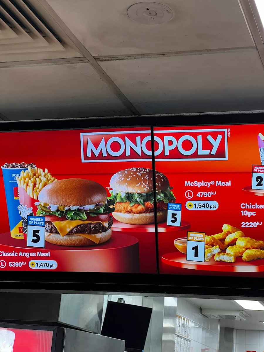 Menu, McDonald's Frankston II