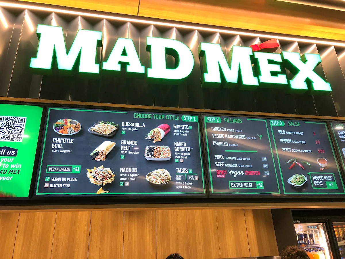 Menu, Mad Mex Doncaster