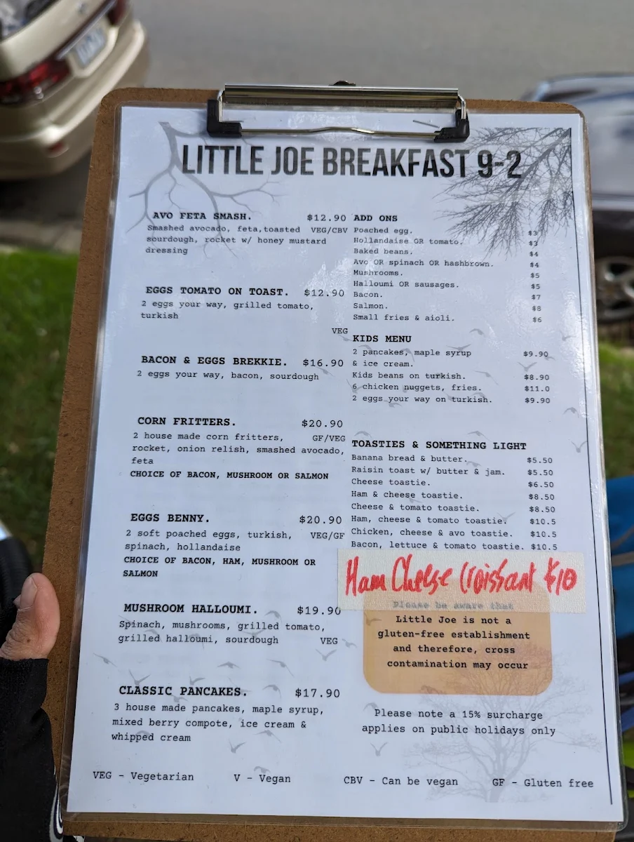 Menu, Little Joe