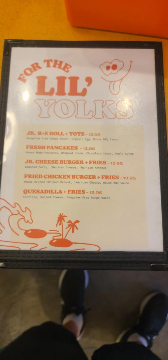 Menu, Two Yolks Burleigh