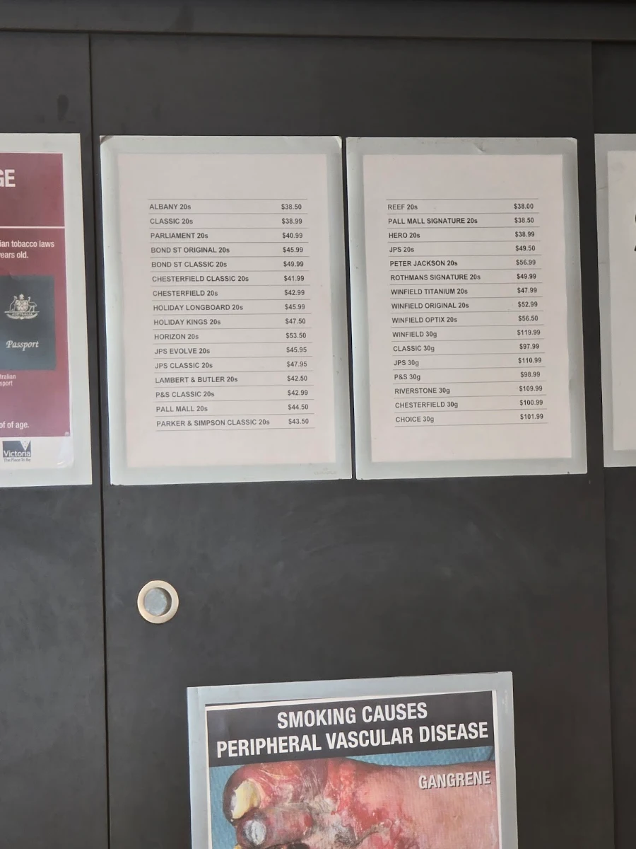 Menu, McDonald's Rockdale