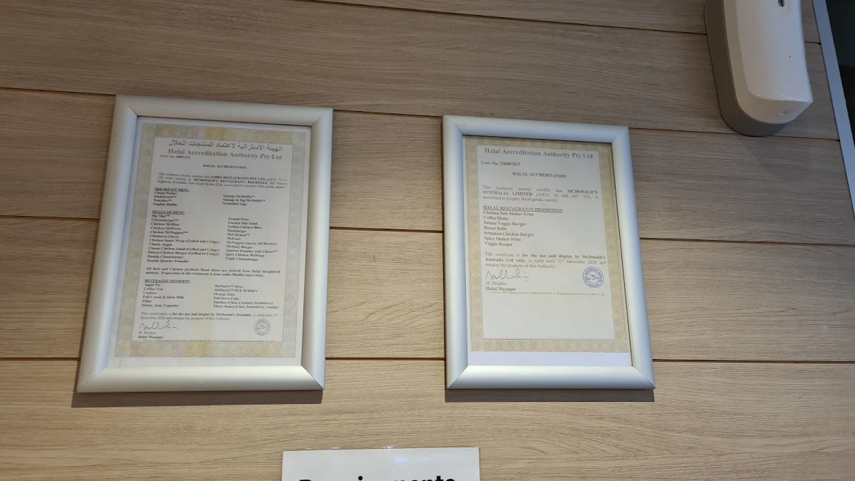 Menu, McDonald's Rockdale