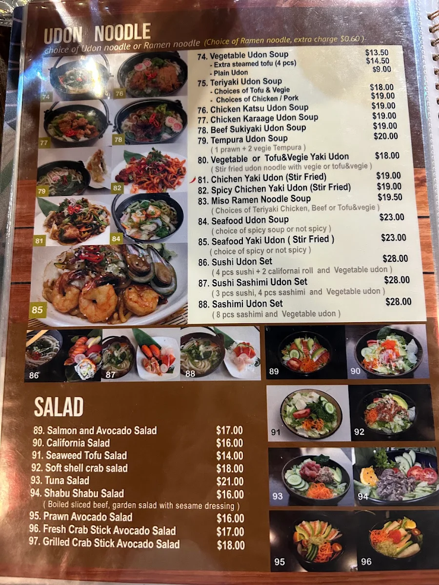 Menu, KinJo Japanese Restaurant & Sushi Bar