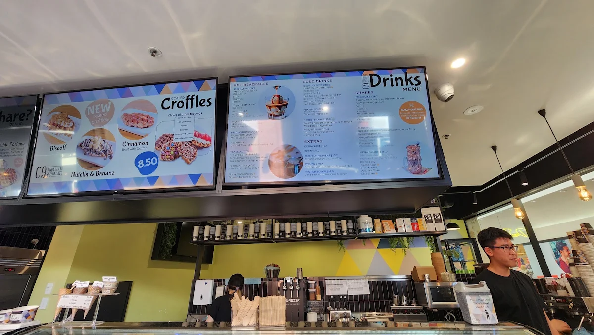 Menu, C9 Chocolate and Gelato Wetherill Park