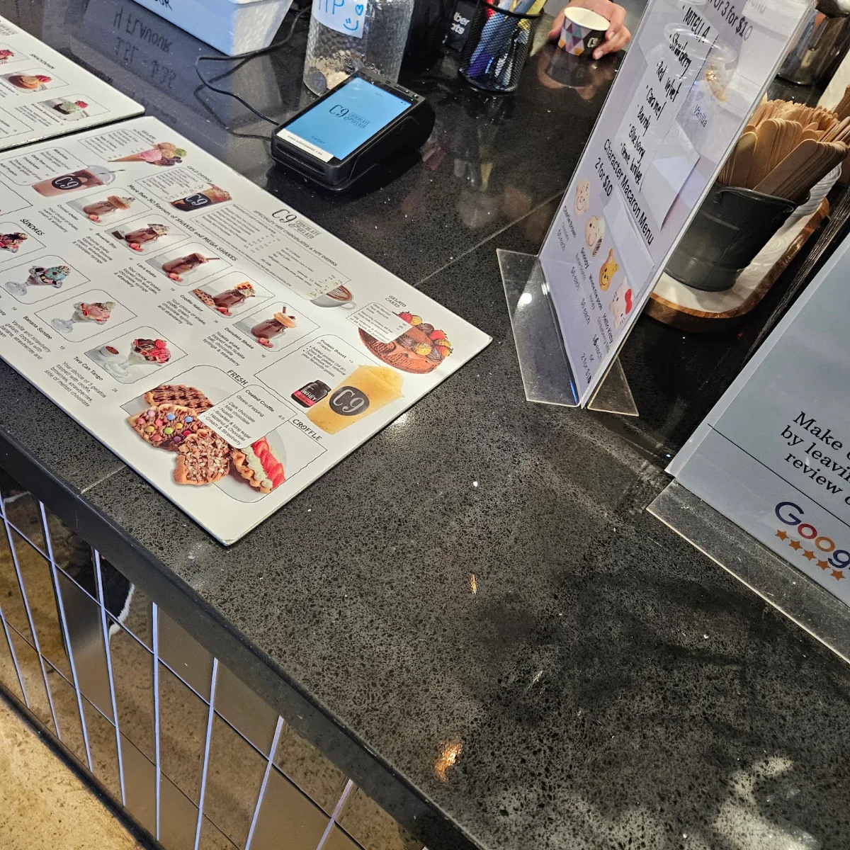 Menu, C9 Chocolate and Gelato Wetherill Park