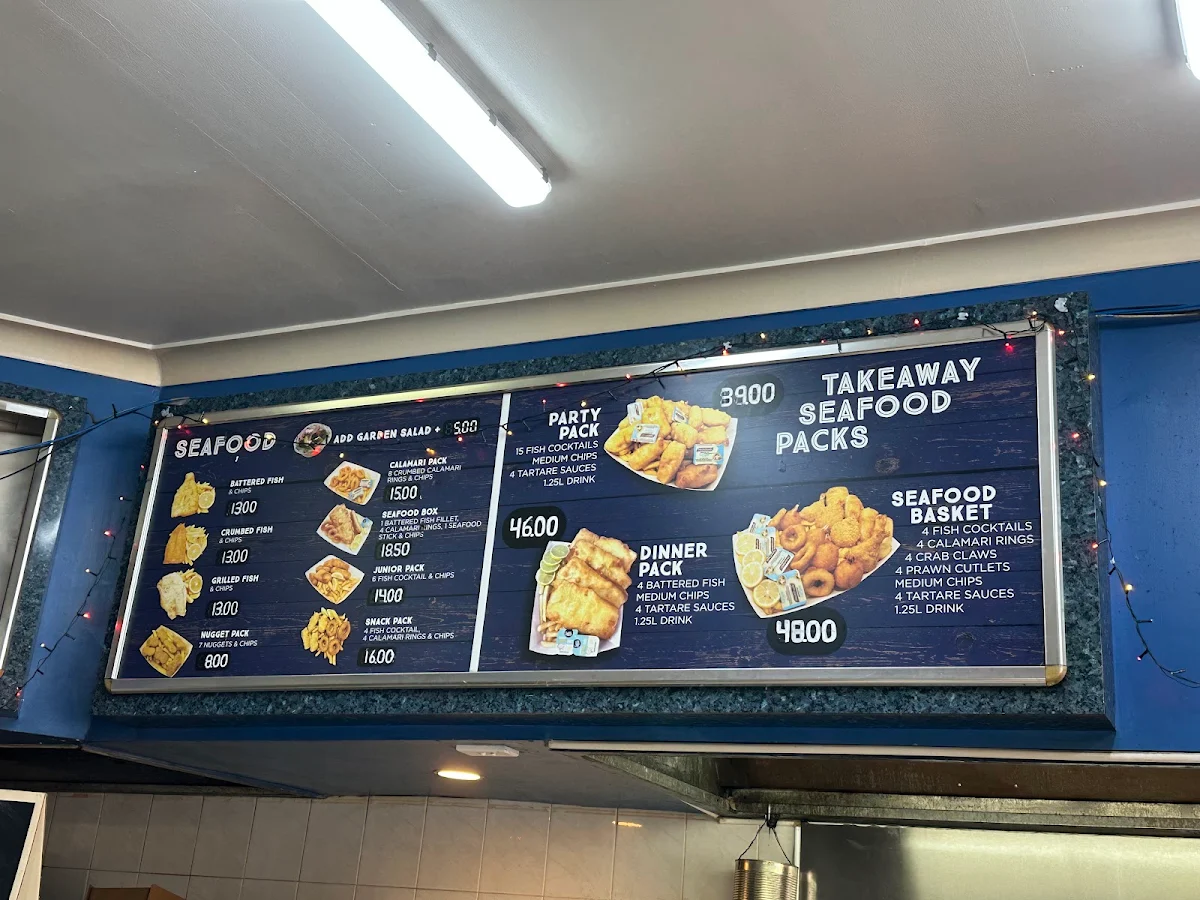 Menu, Mediterranean Seafood And Chicken