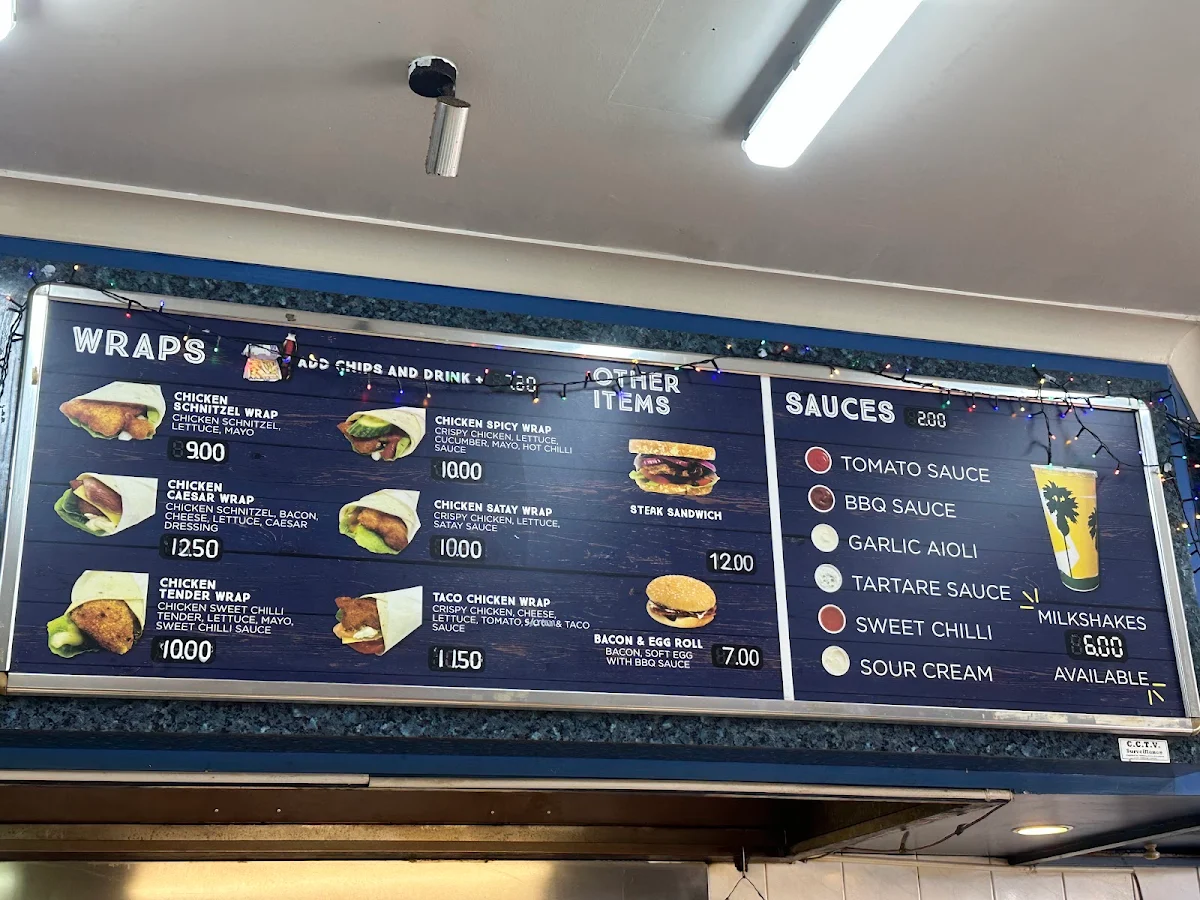 Menu, Mediterranean Seafood And Chicken