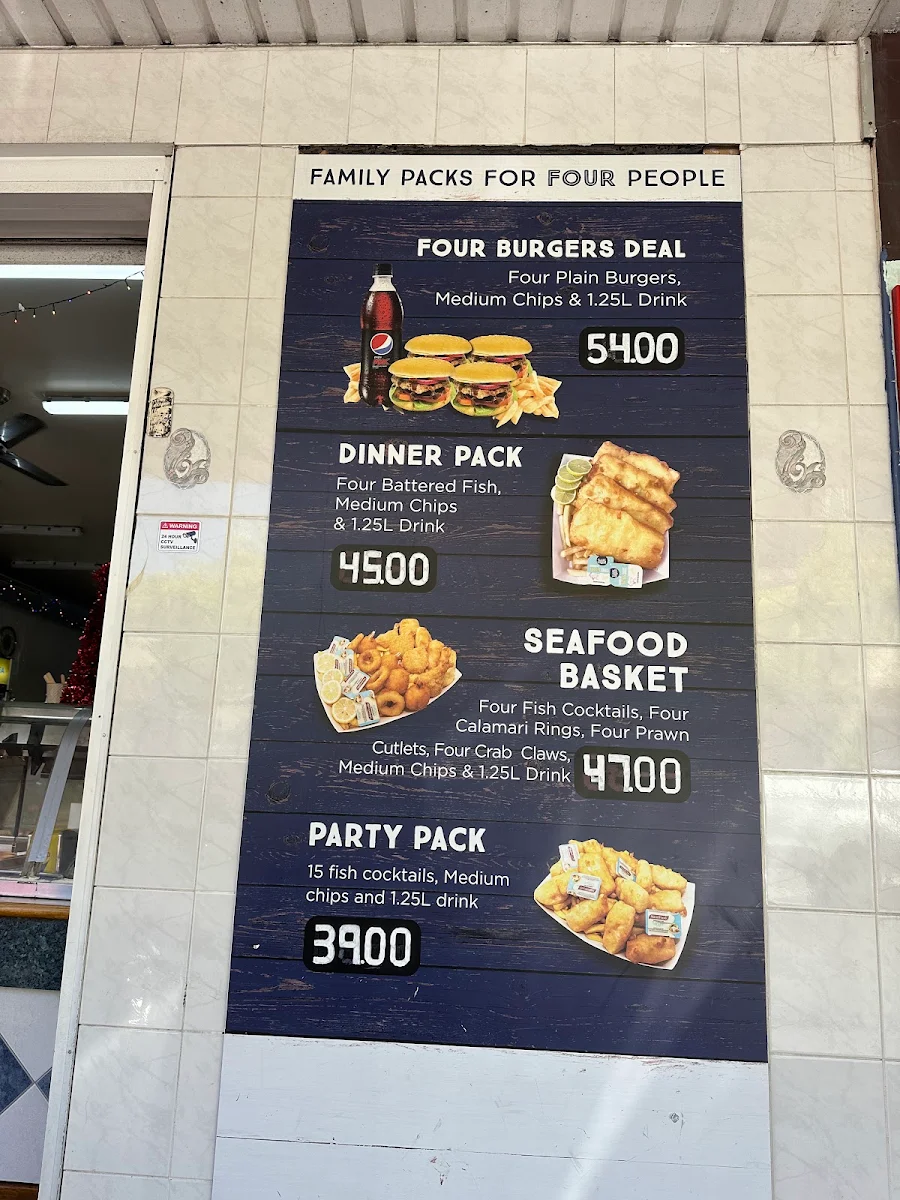 Menu, Mediterranean Seafood And Chicken