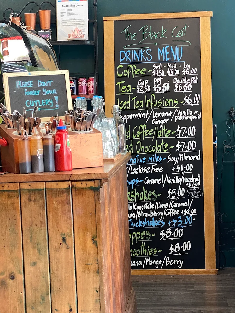 Menu, The Black Cat Eatery