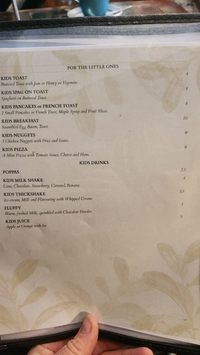 Menu, The Black Cat Eatery