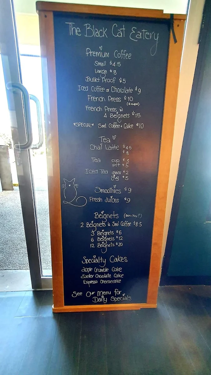 Menu, The Black Cat Eatery