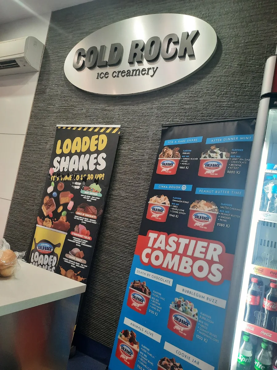 Menu, Cold Rock Ice Creamery Glenelg