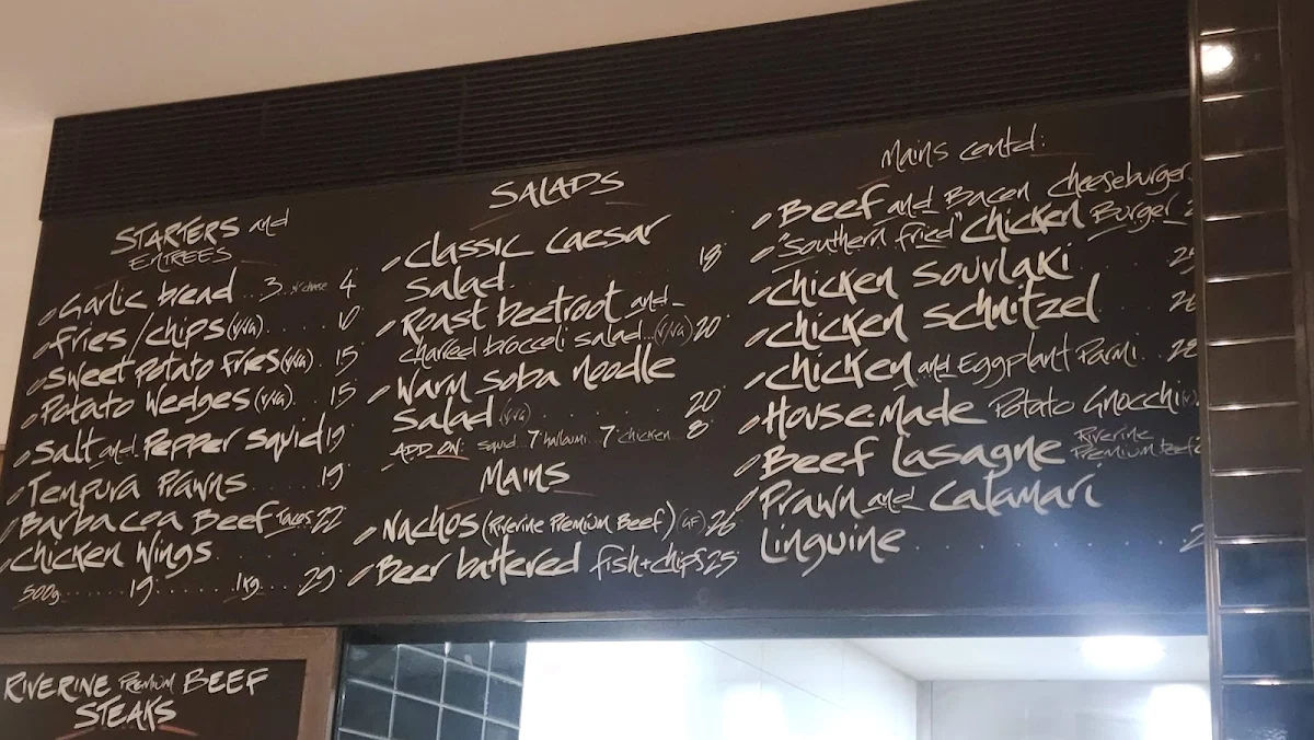 Menu, North Annandale Hotel
