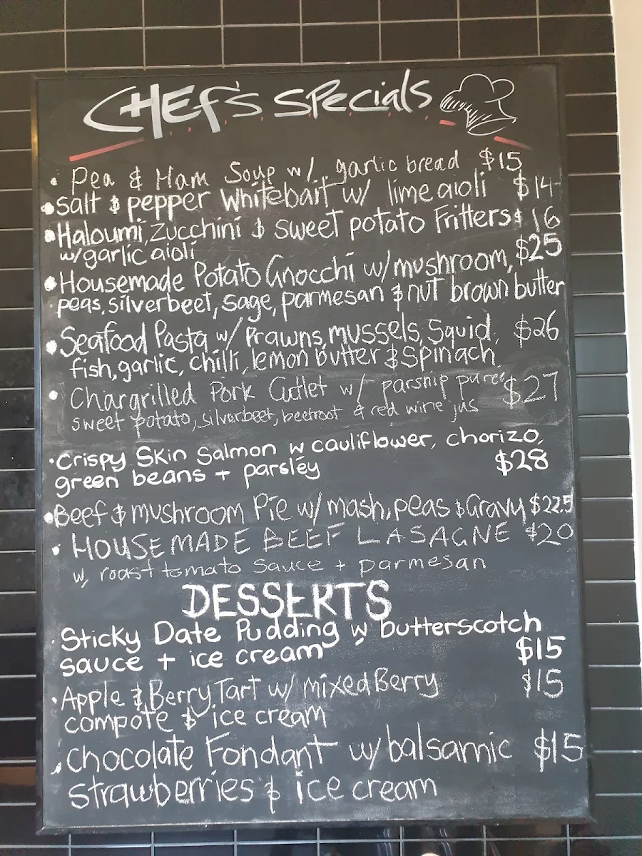 Menu, North Annandale Hotel