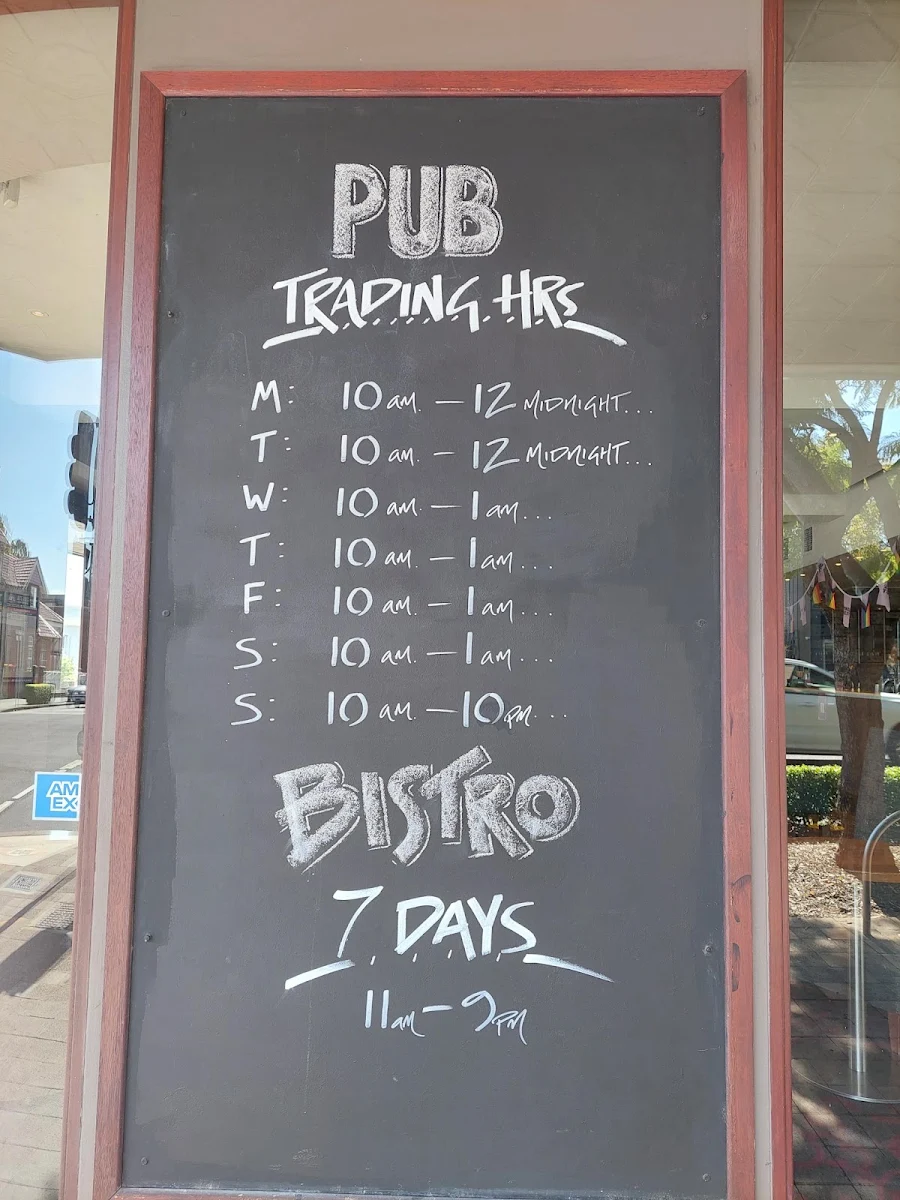 Menu, North Annandale Hotel
