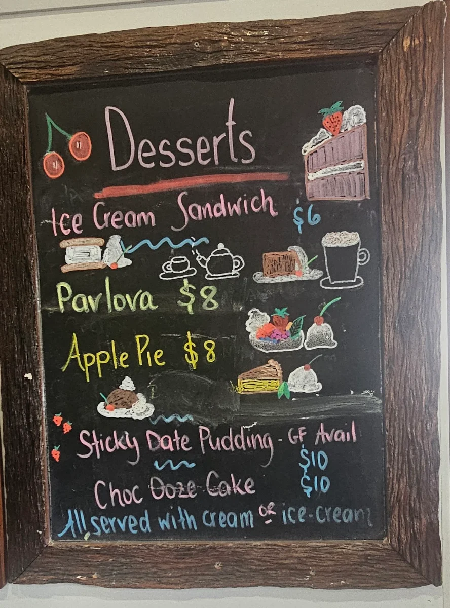 Menu, Royal Hotel