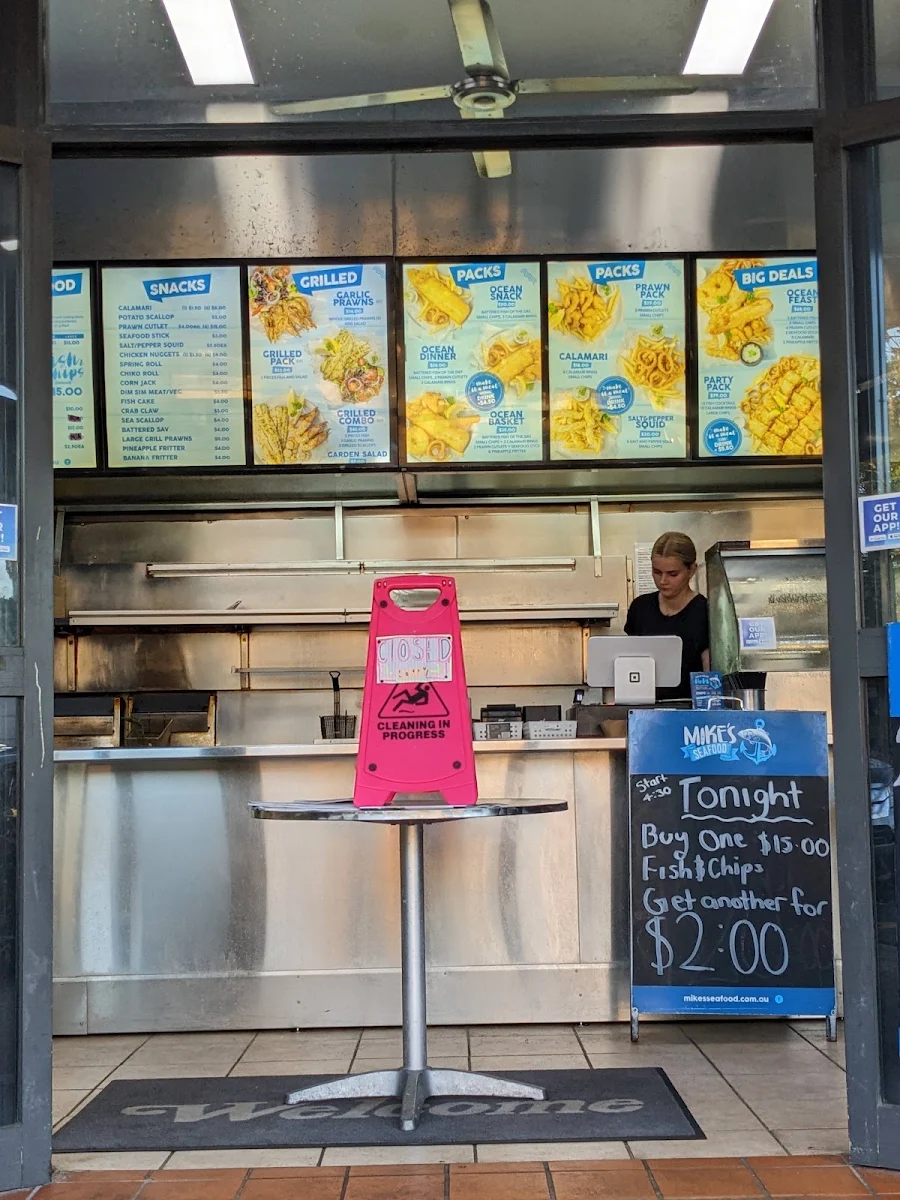 Menu, Mike's Seafood