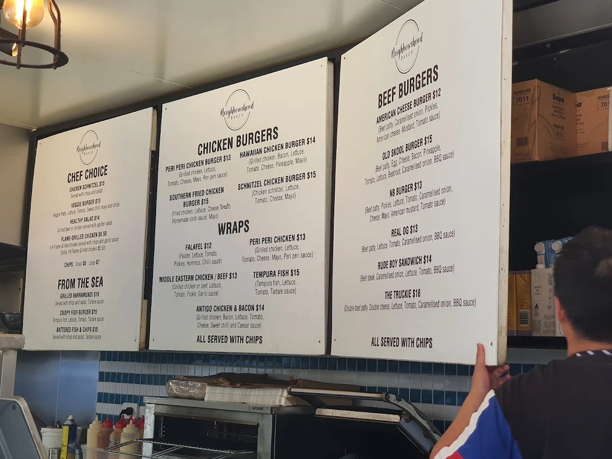 Menu, Neighbourhood Baker