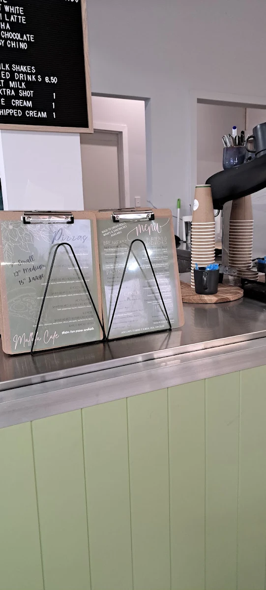 Menu, Mallala Cafe