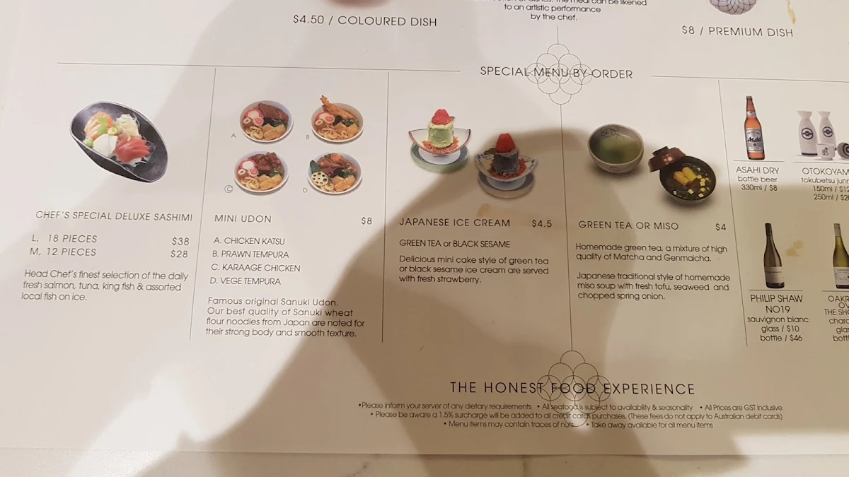 Menu, SUSHI & NORI
