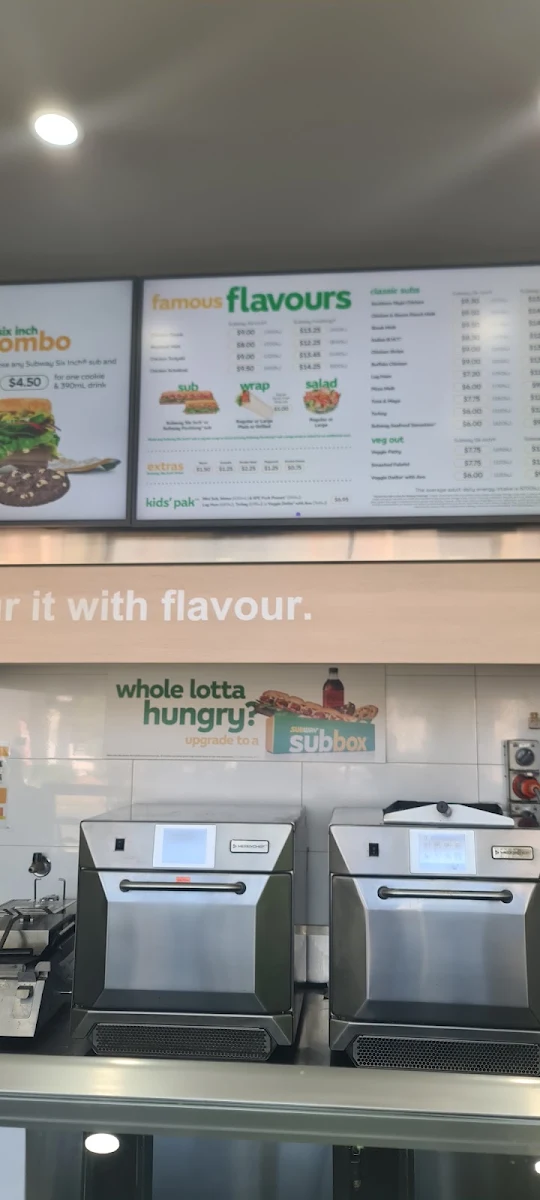 Menu, Subway