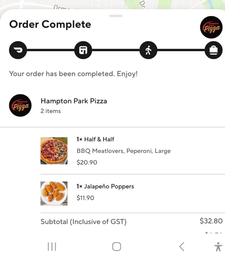 Menu, Hampton Park Pizza
