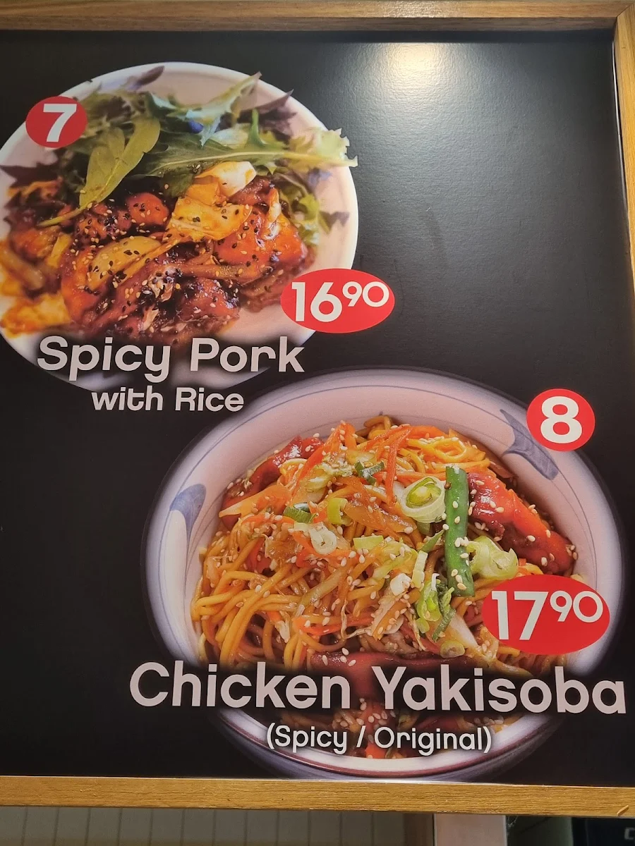 Menu, Say Sushi Woolloongabba
