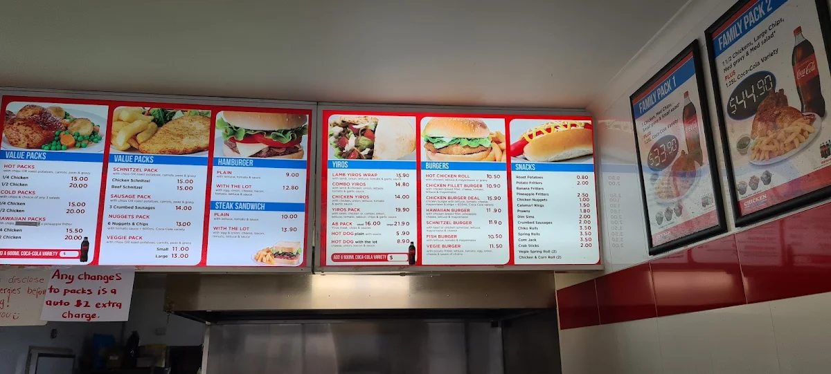 Menu, Chicken Time Norwood