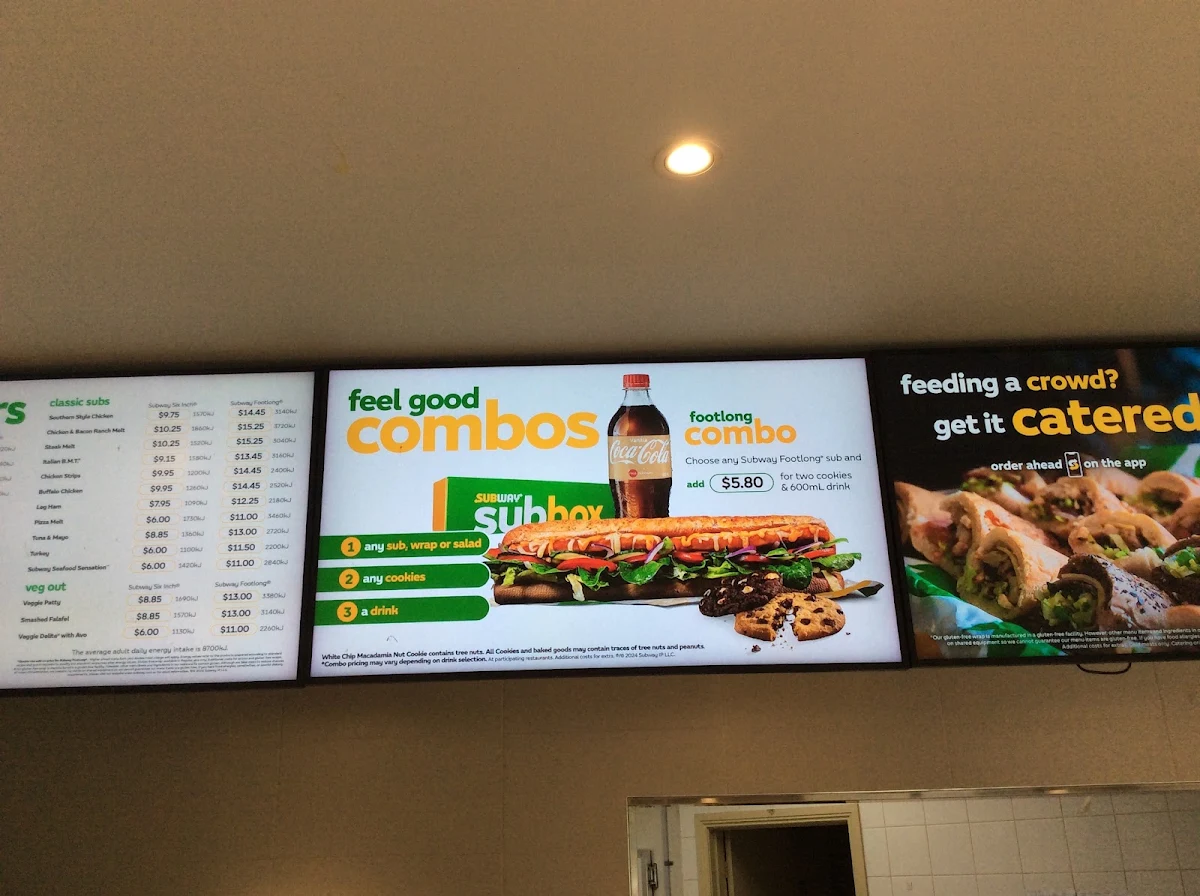 Menu, Subway