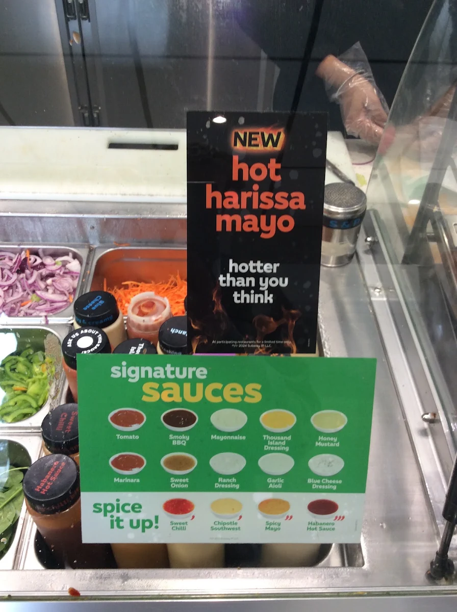 Menu, Subway