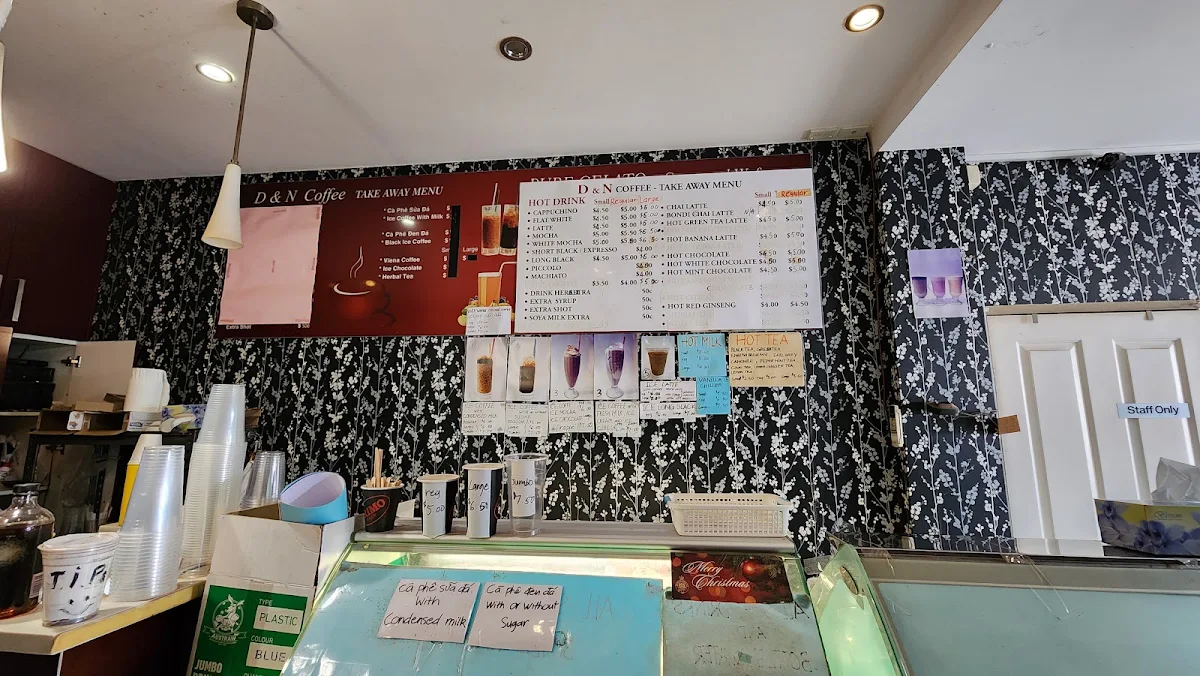 Menu, D & N Coffee