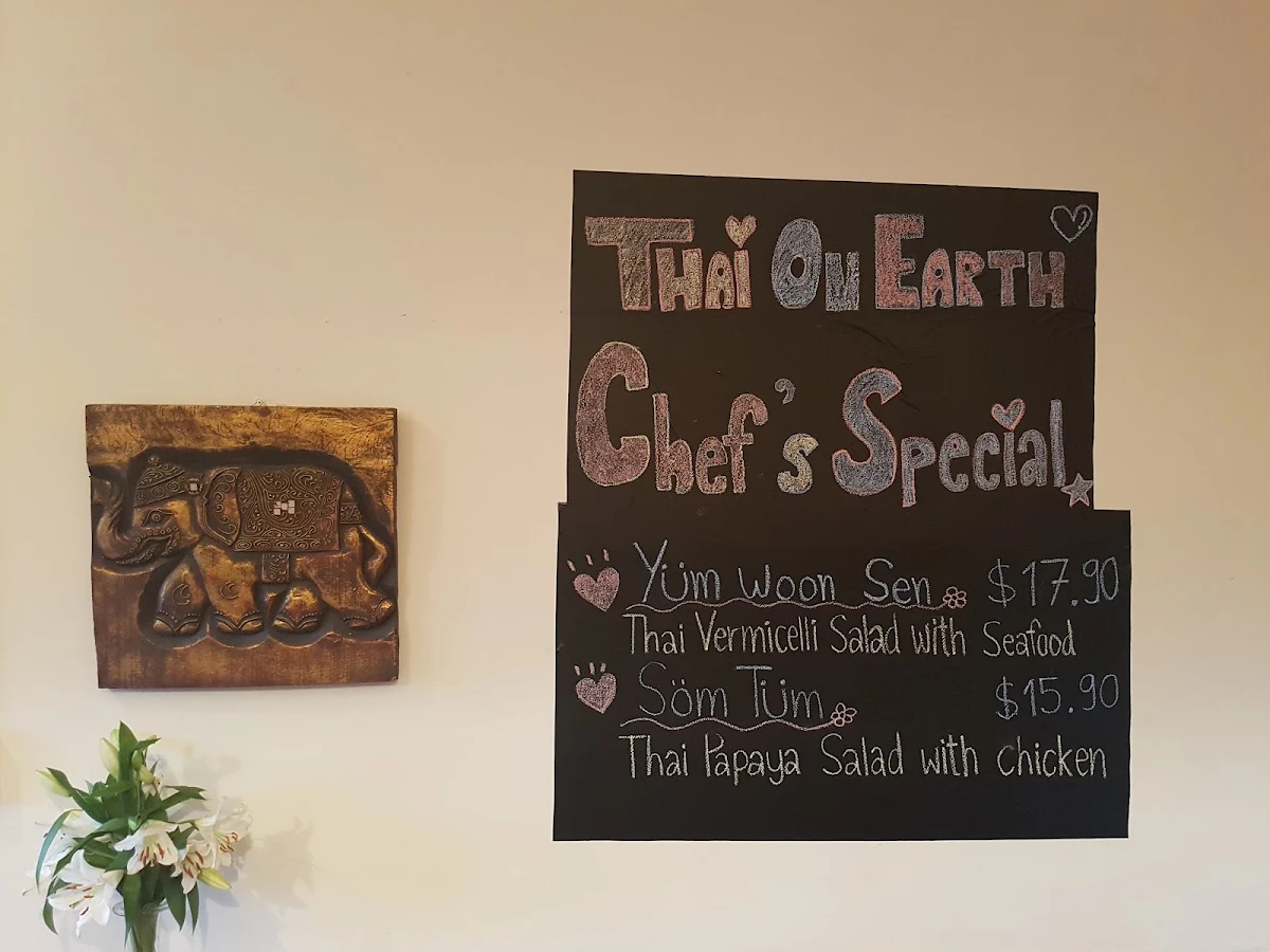 Menu, Thai on Earth