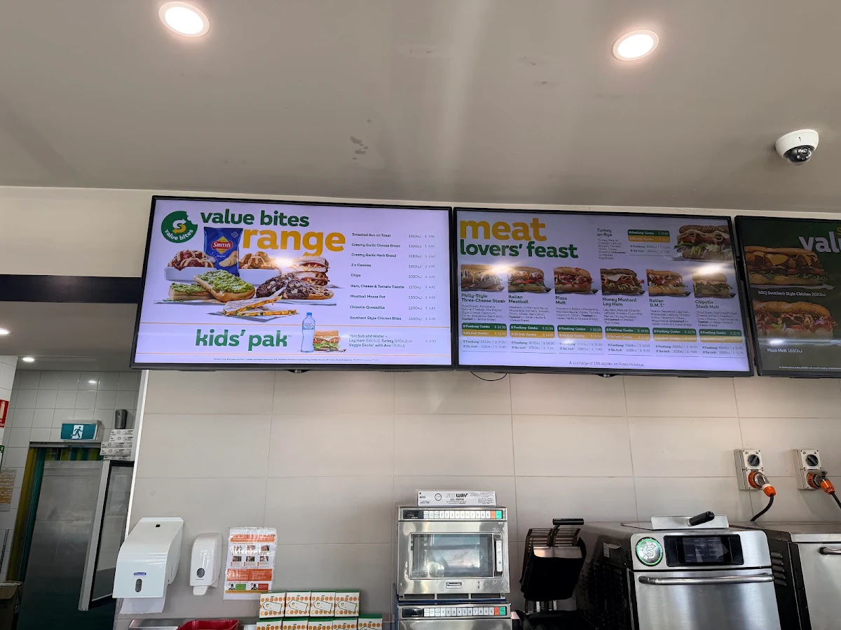 Menu, Subway