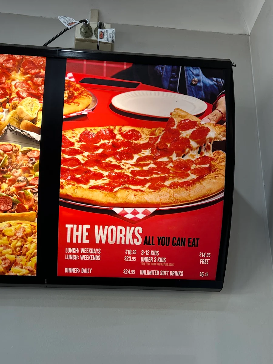 Menu, Pizza Hut