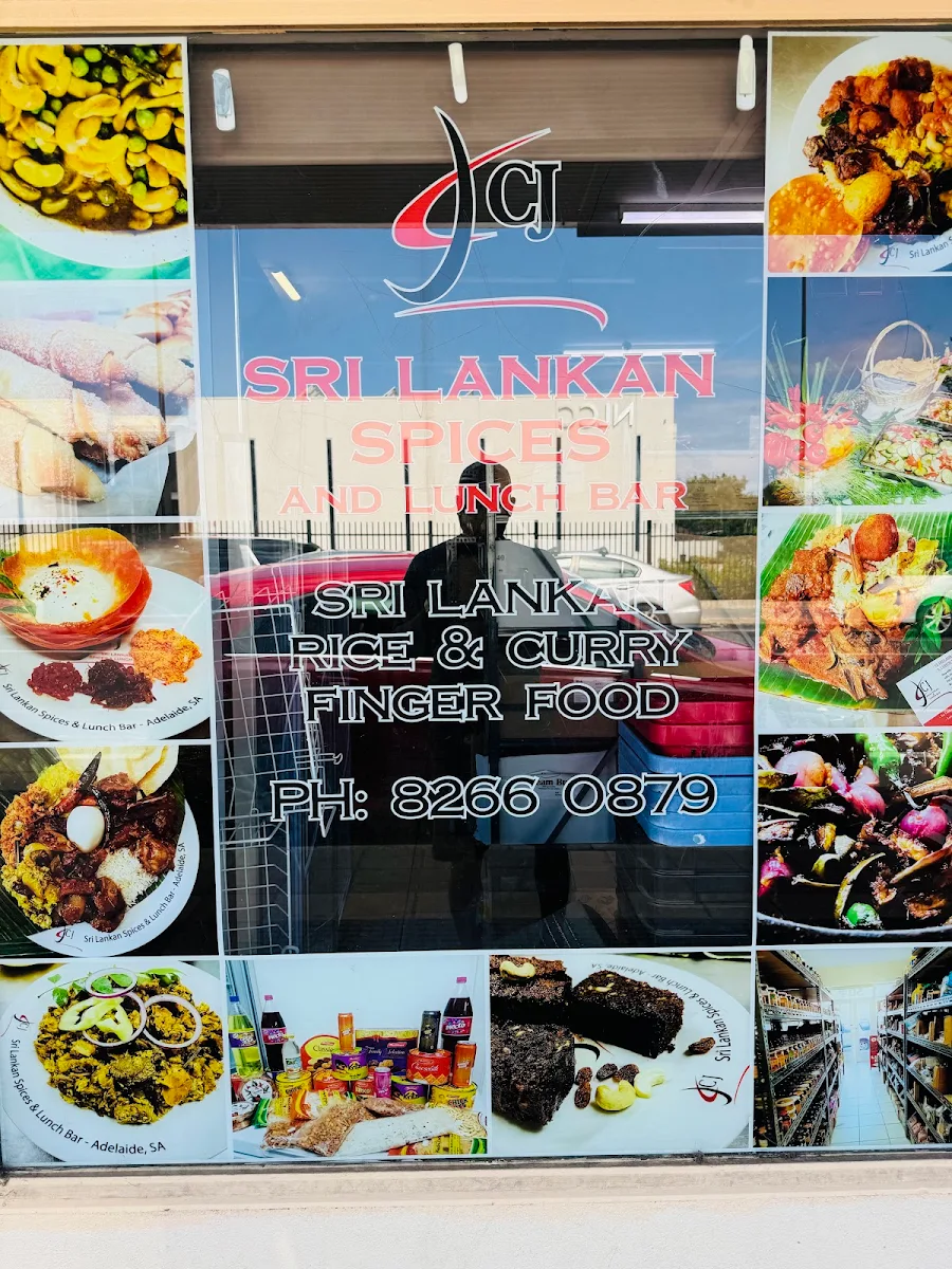 Menu, CJ Sri Lankan Spices & Lunch Bar