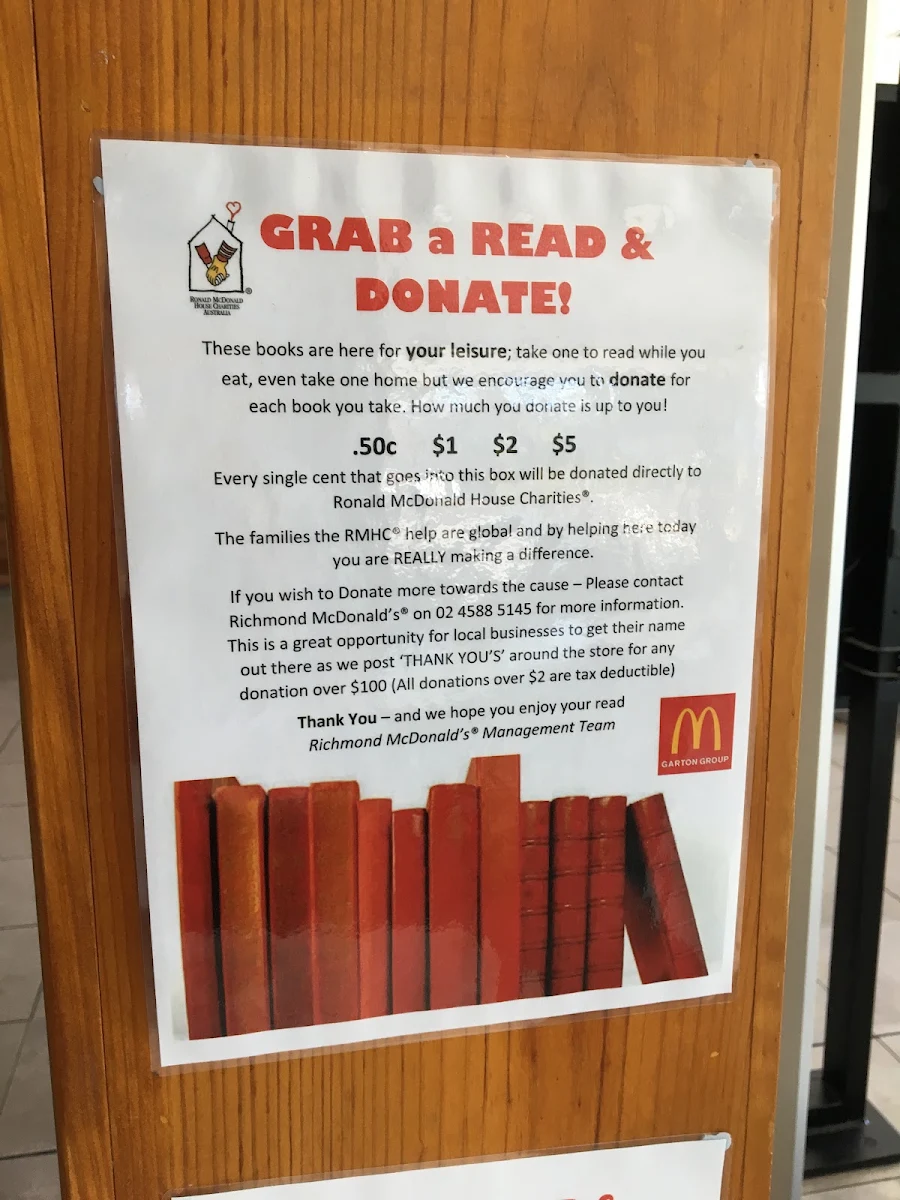 Menu, McDonald's Richmond