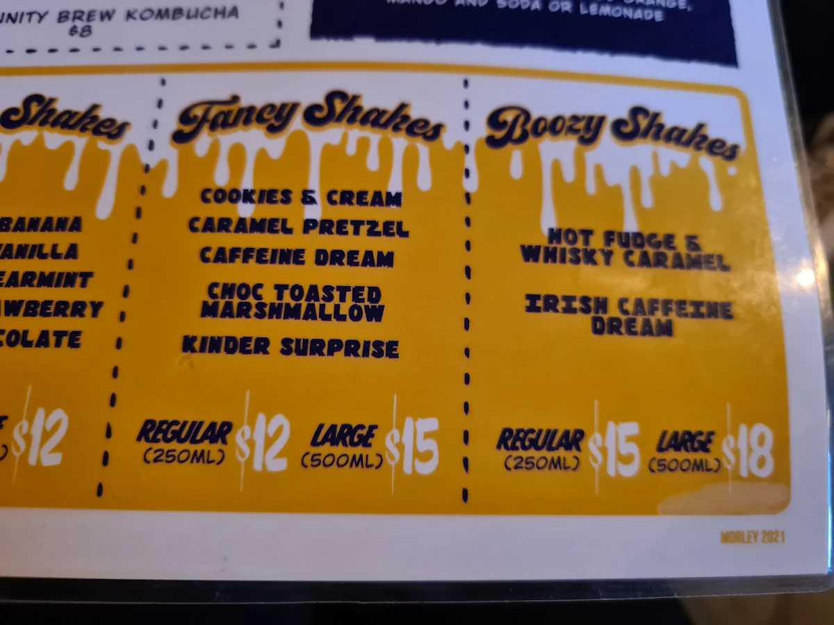 Menu, Varsity Morley