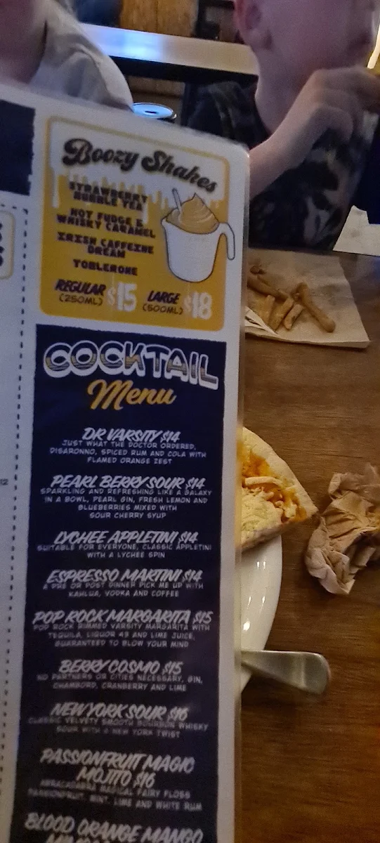 Menu, Varsity Morley