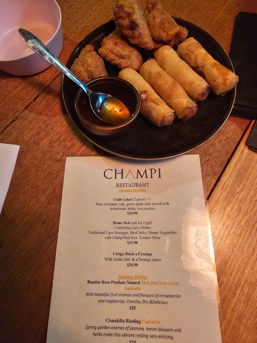 Menu, Champi Restaurant