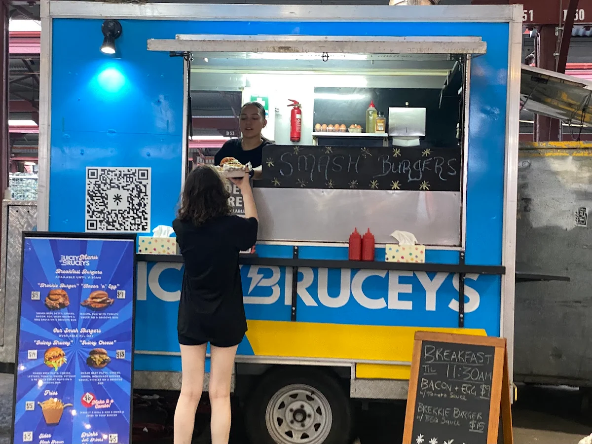 Menu, Juicey Brucey Burgers